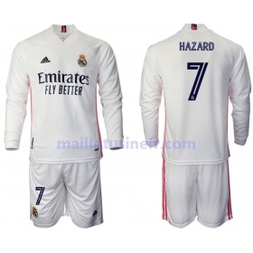 Maillot de Foot Real Madrid Eden Hazard 7 Domicile 2020-21 Manches Longues - Enfant